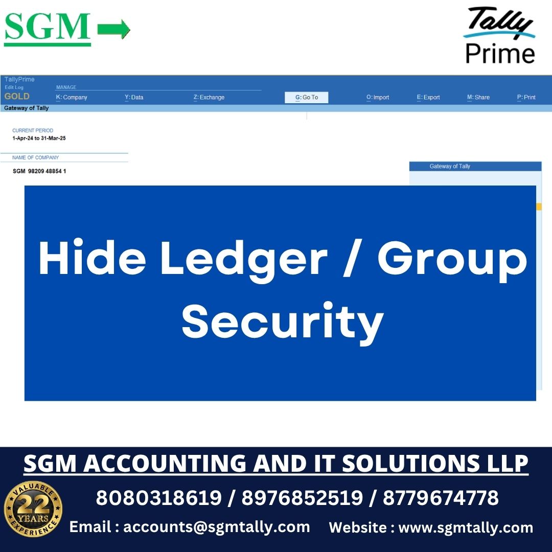 Hide Ledger Groups using User-Wise Security